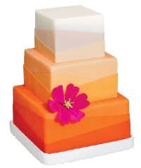 Свадебный оранжевый торт